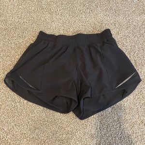 Like new black LuluLemon Hotty Hot short, size 4!